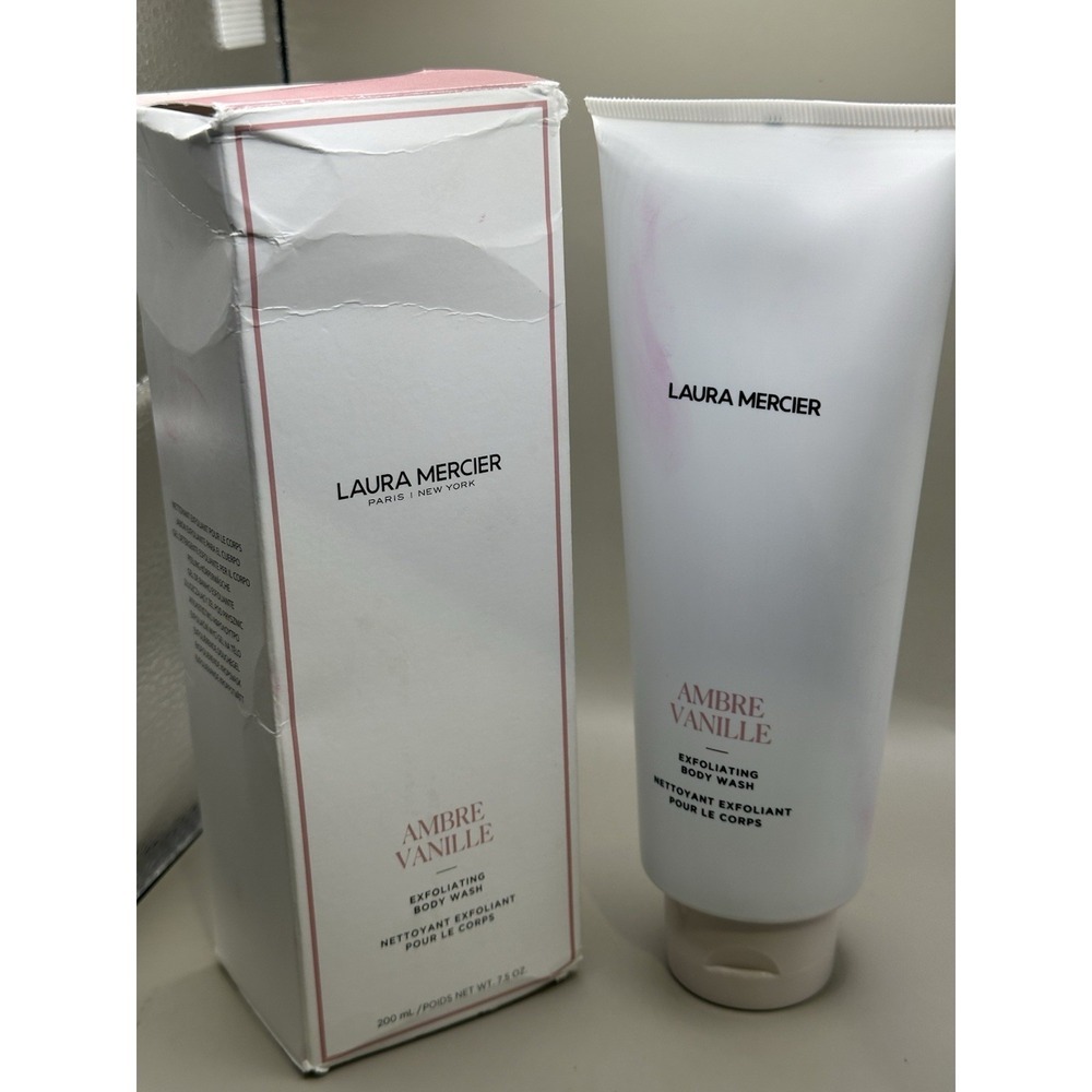 Laura Mercier Ambre Vanille Exfoliating Body Wash 7.5 oz.-Sealed inside